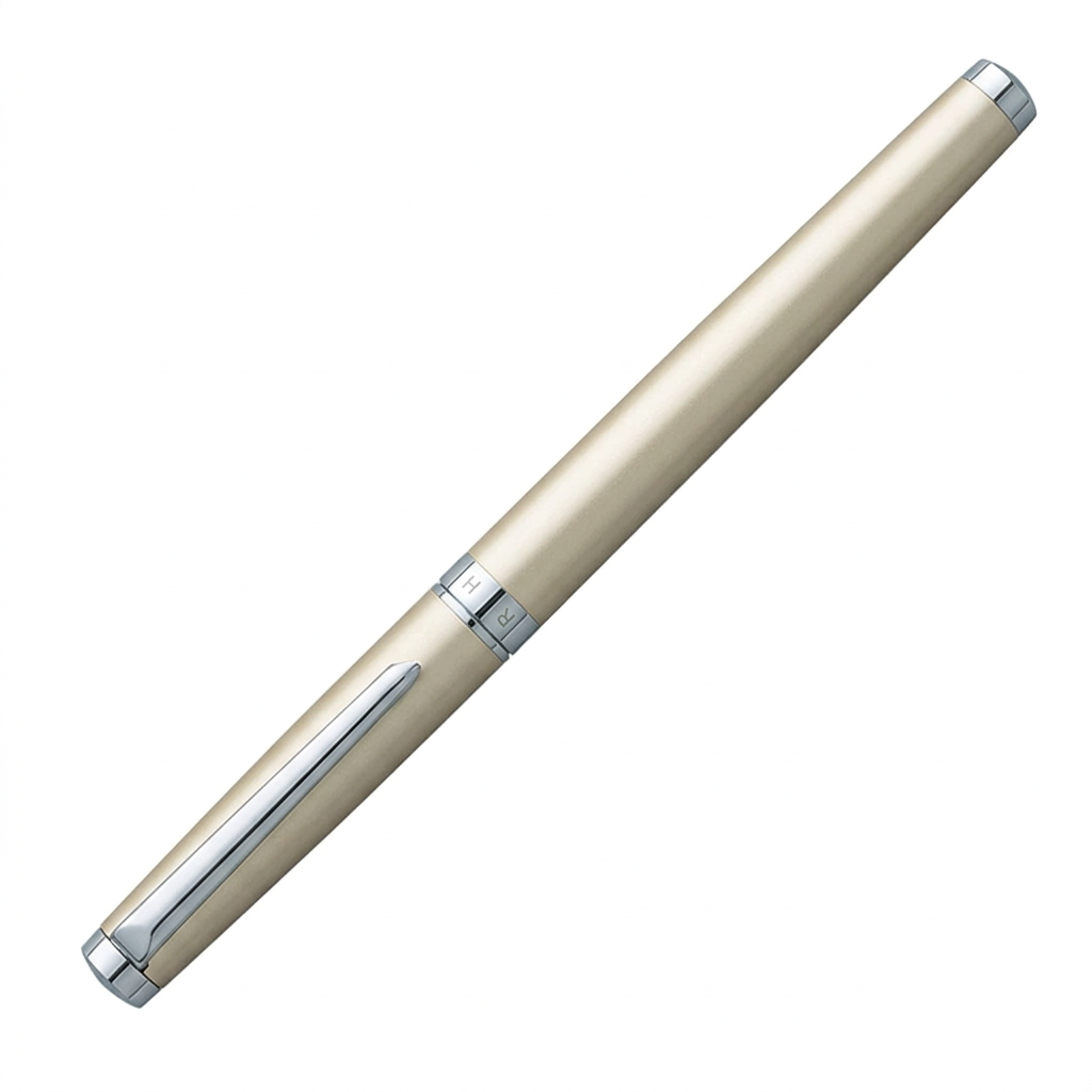 Stylo roller Hechter Paris Avenue Hoche Basic champagne SD183002A fermé, deuxième vue