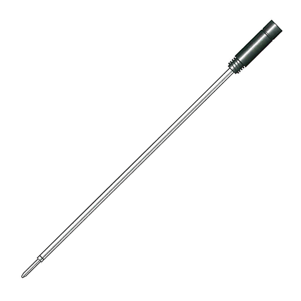 Recharge Monteverde compatible pour stylo bille S.T. Dupont Noir Moyenne (une recharge), présentée à 45° sur fond blanc.