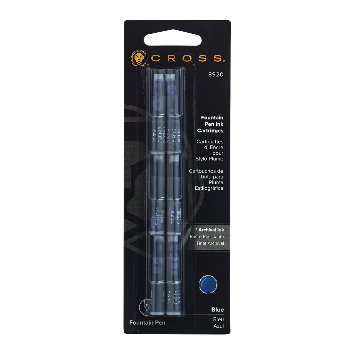 Cross - Cartouche d'Encre Bleu - Lot de 6