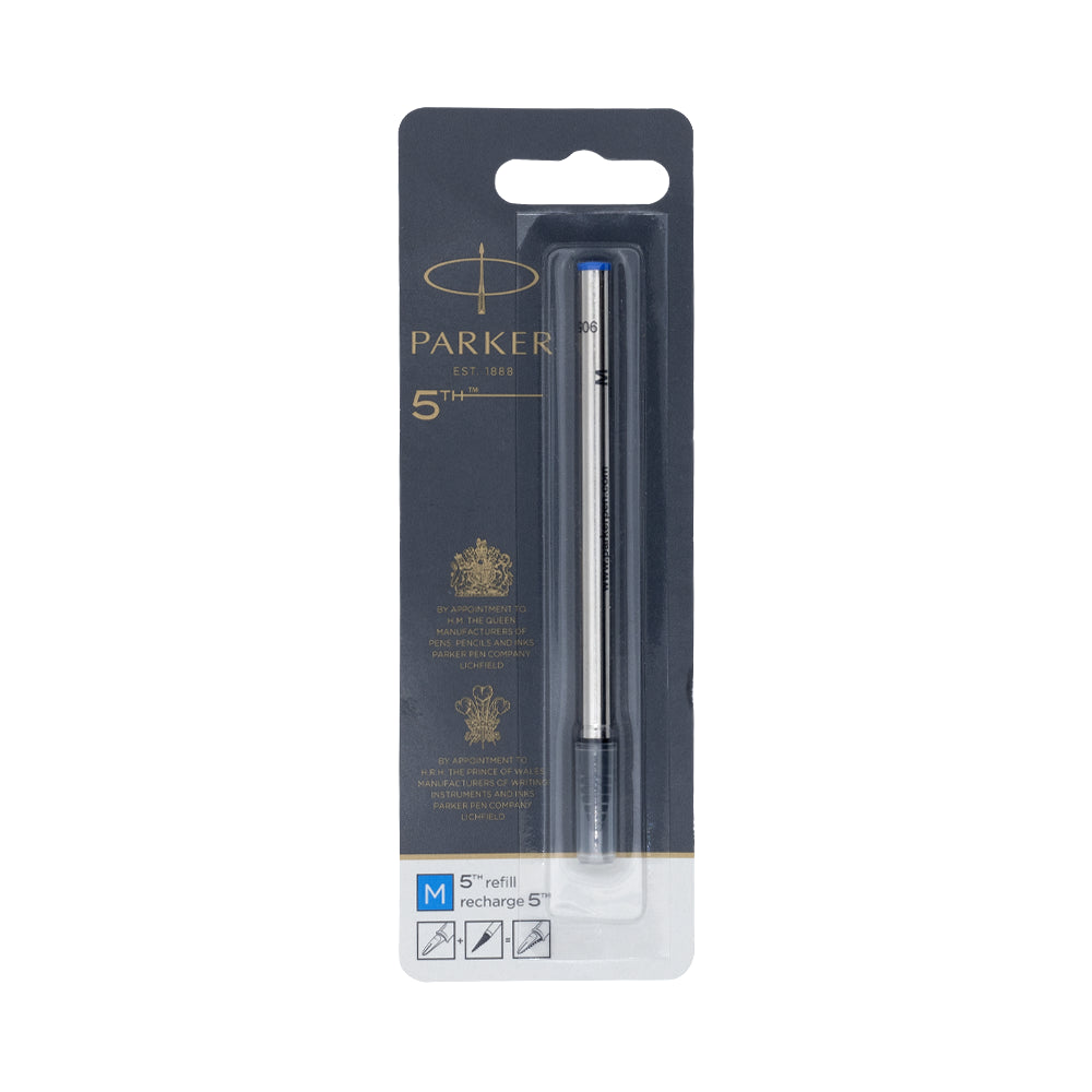 Recharge Parker 5th en bleu, compatible avec les stylos Parker 5th pour une écriture fluide et élégante.